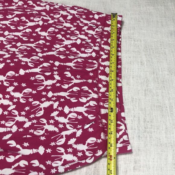 T by Talbots Skort Women M Pink Lobster Print PullOn Skirt W/ Shorts Golf Tennis - Picture 11 of 12